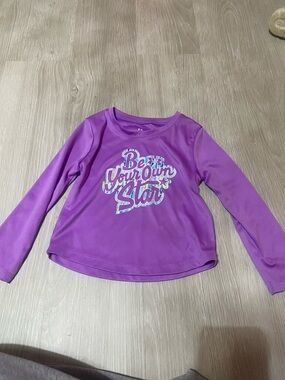 Under Armour Girls' Purple Long-Sleeve 'Be Your Own Star' Graphic Tee